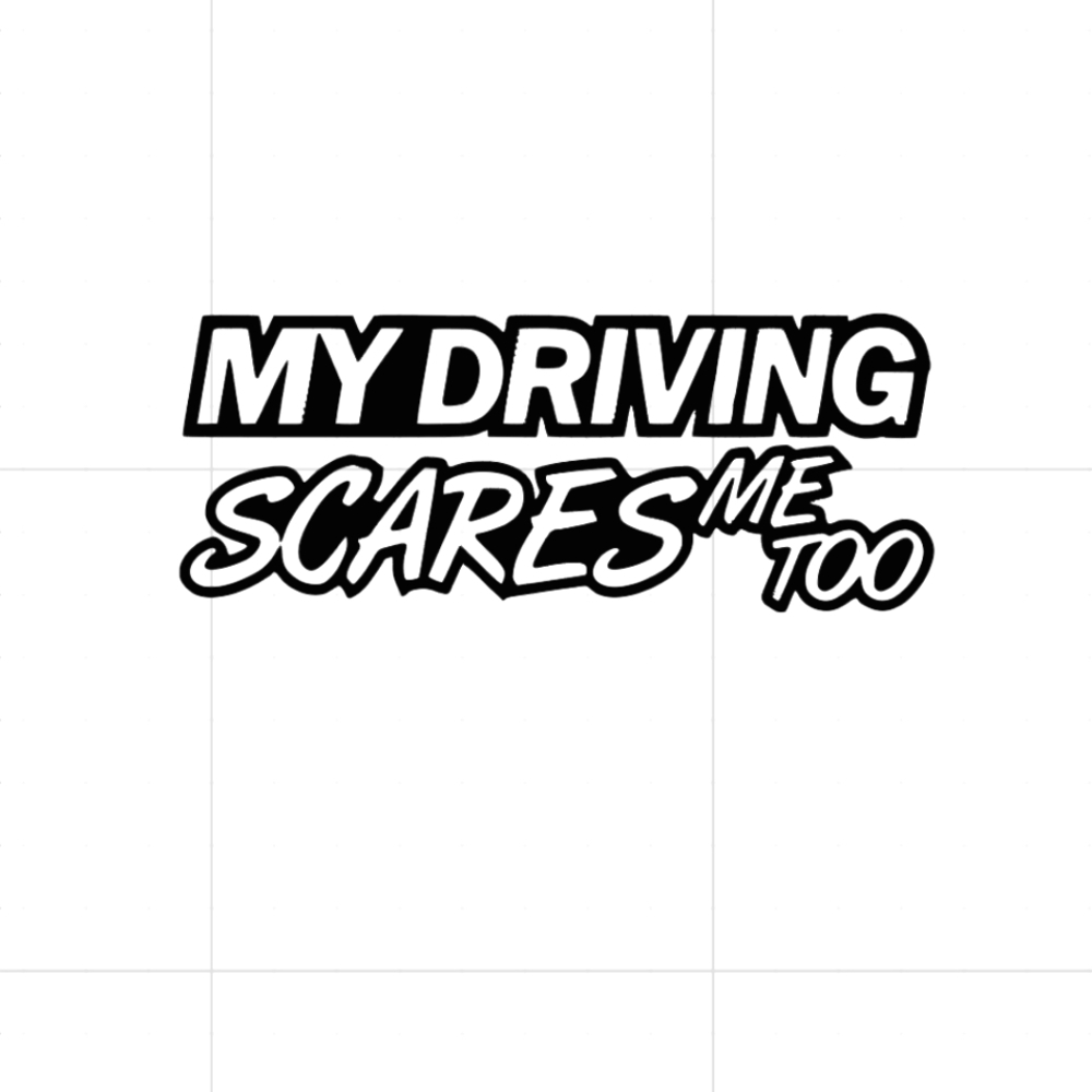 😅My Driving Scares Me Too Decal😅